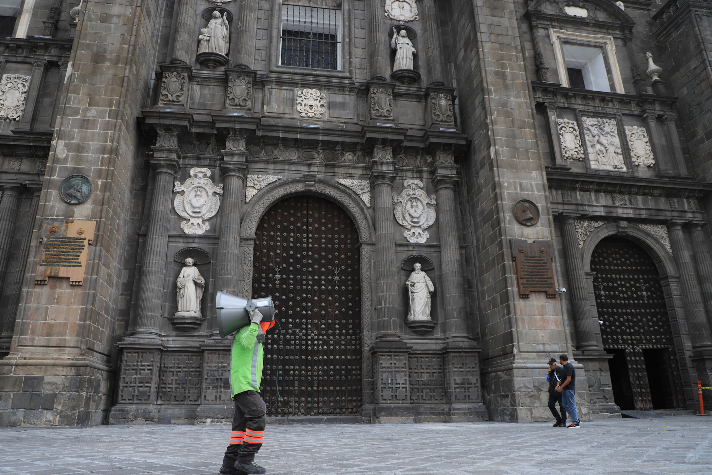 Nueva iluminación de la Catedral de Puebla | Foto: Agencia Enfoque