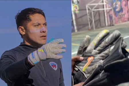 El emotivo momento en el que Nacho Porte le regaló sus guantes a un niño