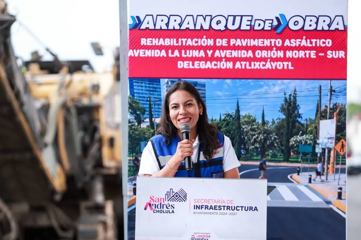 Inicia Lupita Cuautle rehabilitación de La Luna, una vialidad clave para la Delegación Atlixcáyotl