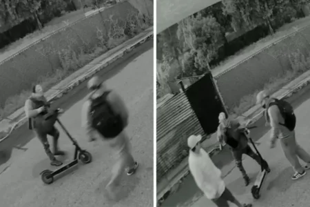 (VIDEO) Delincuentes roban patín eléctrico a joven en Lomas Flor del Bosque 11 Delincuentes armados robaron un patín eléctrico en Puebla