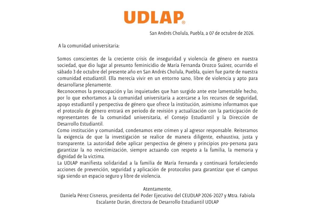 UDLAP revisará su protocolo de género