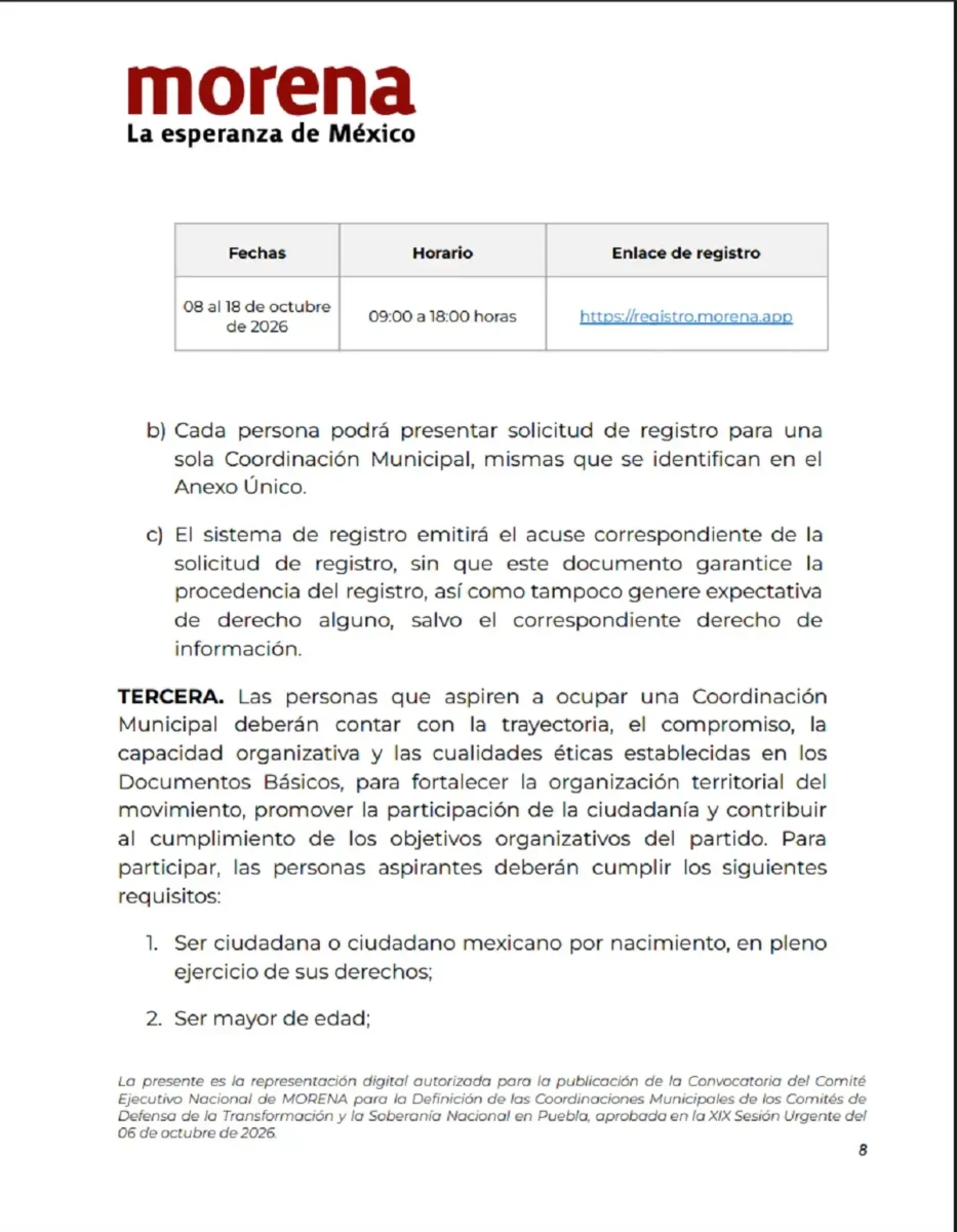 Alcaldes de Morena que quieran reelección en Puebla no necesitan licencia