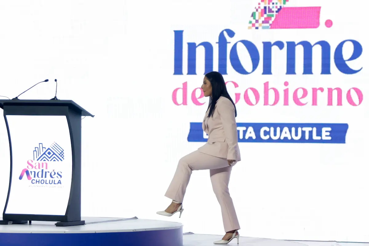 Lupita Cuautle en segundo informe como alcaldesa de San Andrés Cholula