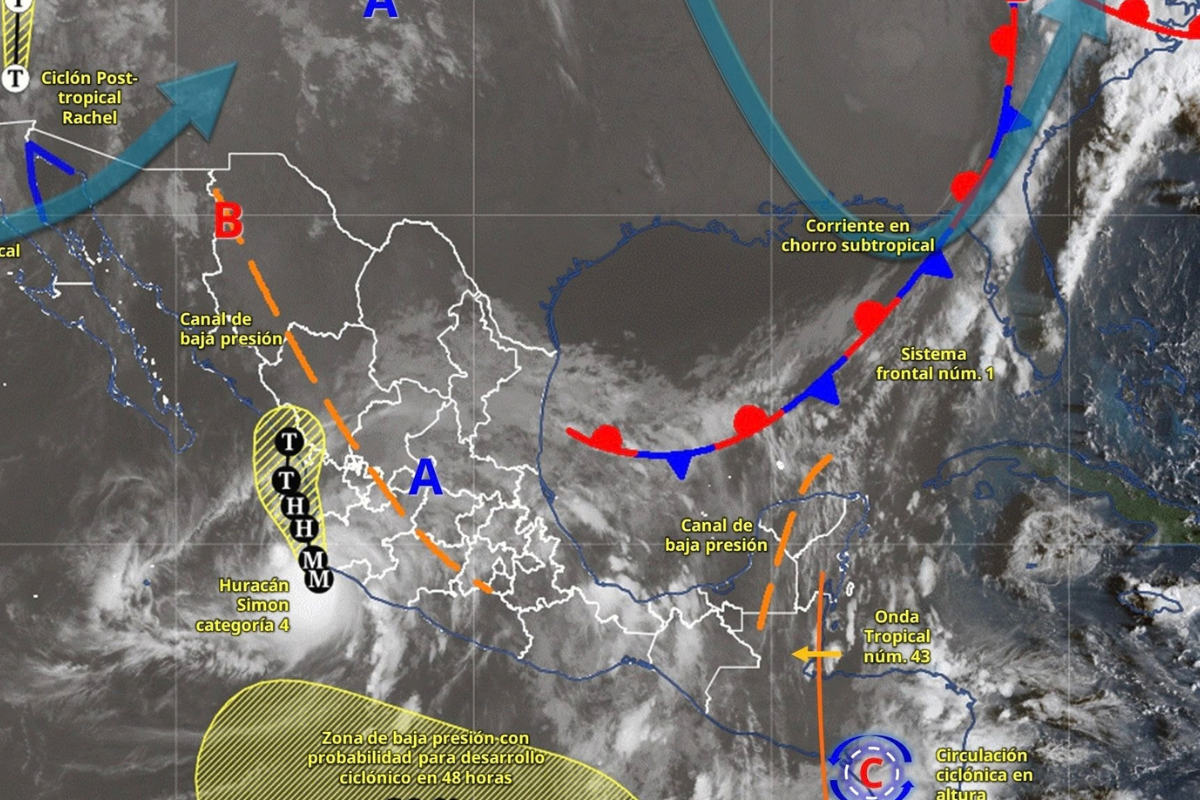 Huracán Simon categoría 4: amenaza costas de México con lluvias extraordinarias