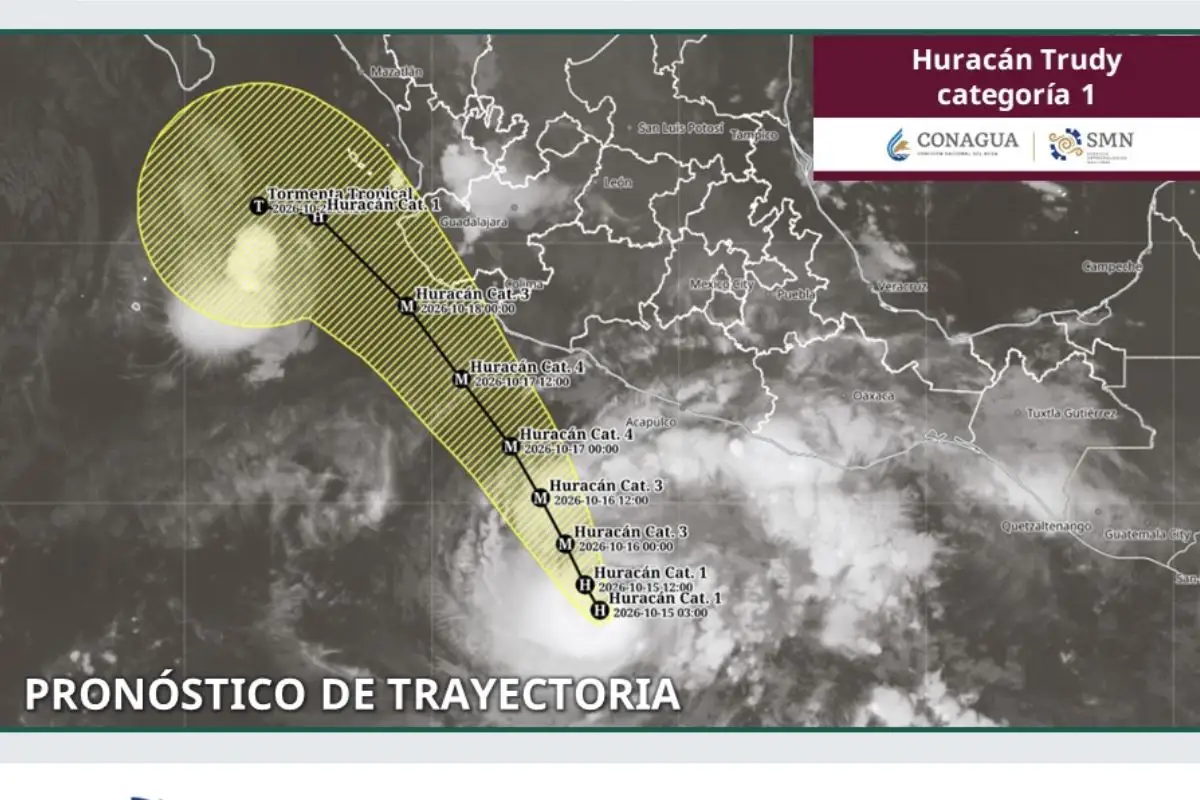 Trayectoria del huracán Trudy: estos estados afectará