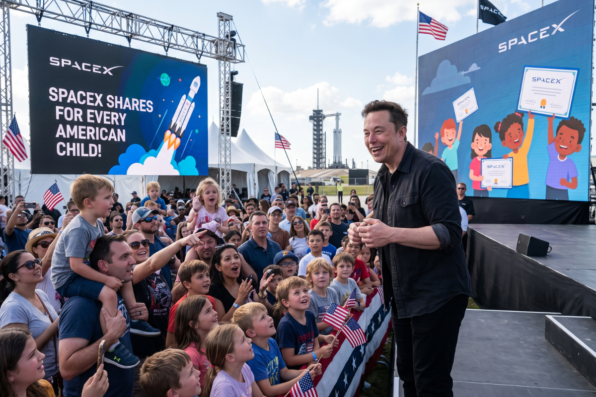 Elon Musk promete regalar acciones de SpaceX a todos los niños de Estados Unidos