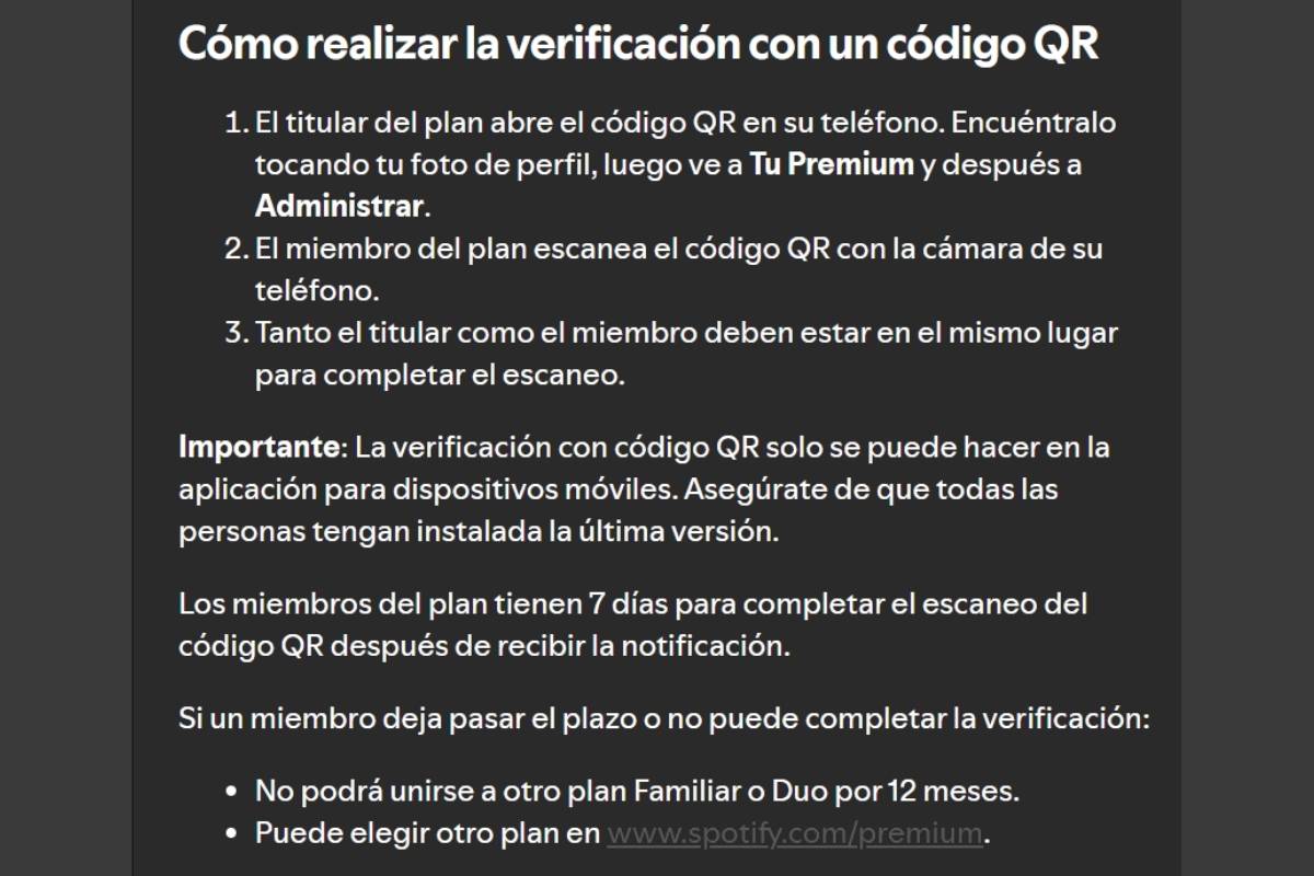 plan Familiar de Spotify
