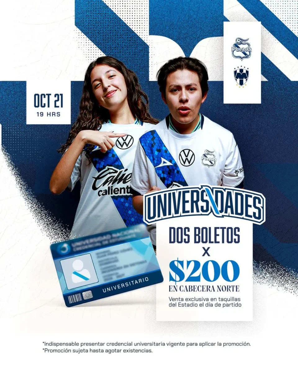 Boletos para Puebla vs Monterrey están al 4x3; esto cuestan