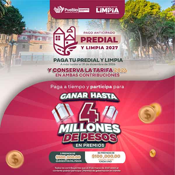 Noticias de Puebla 39 banner predial octubre