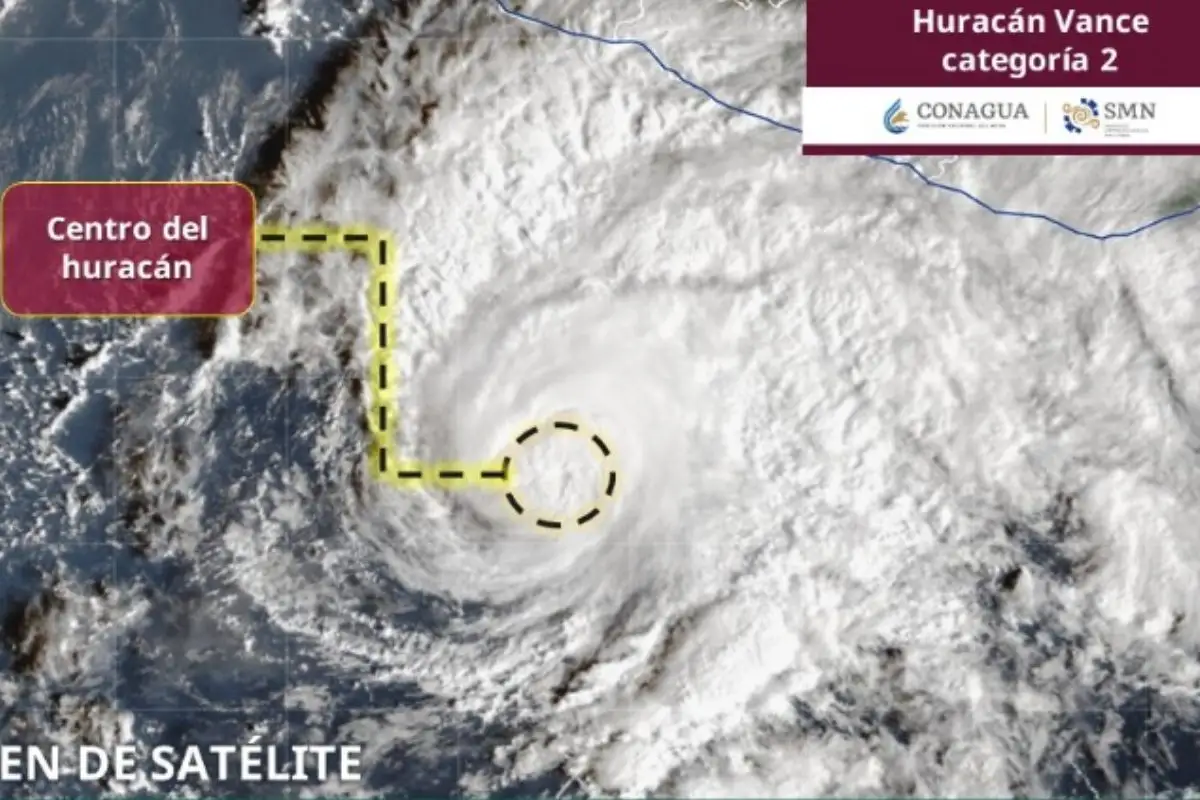 Trayectoria del huracán Vance: sigue siendo categoría 2