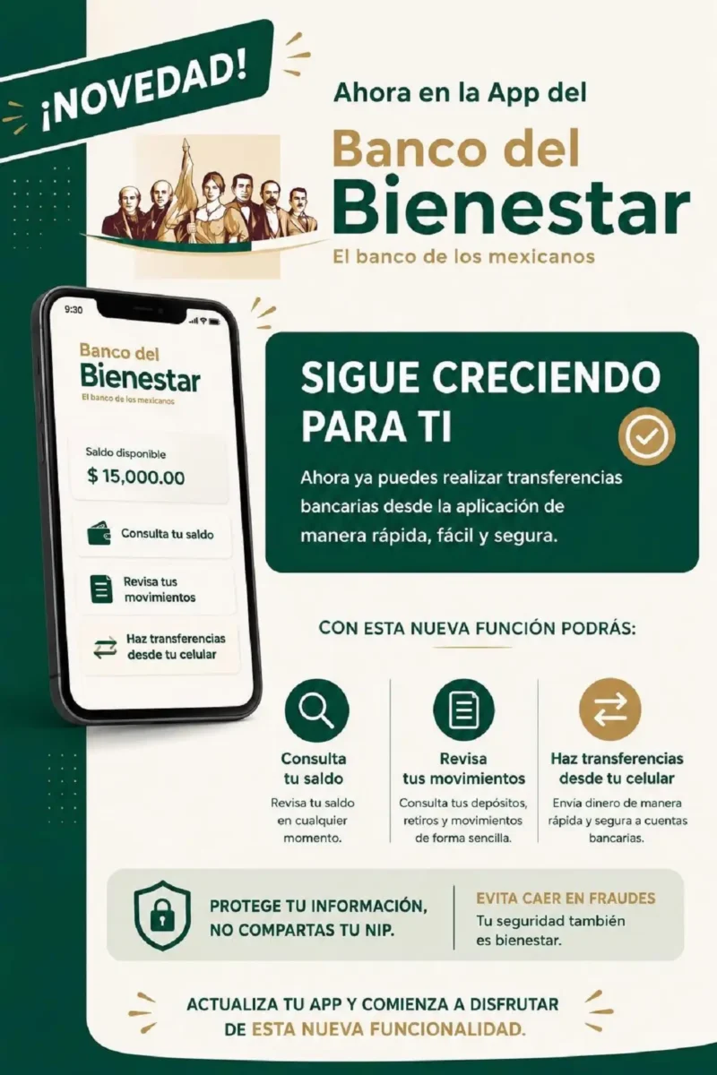 Transferencias del Banco de Bienestar a BBVA ya son posibles