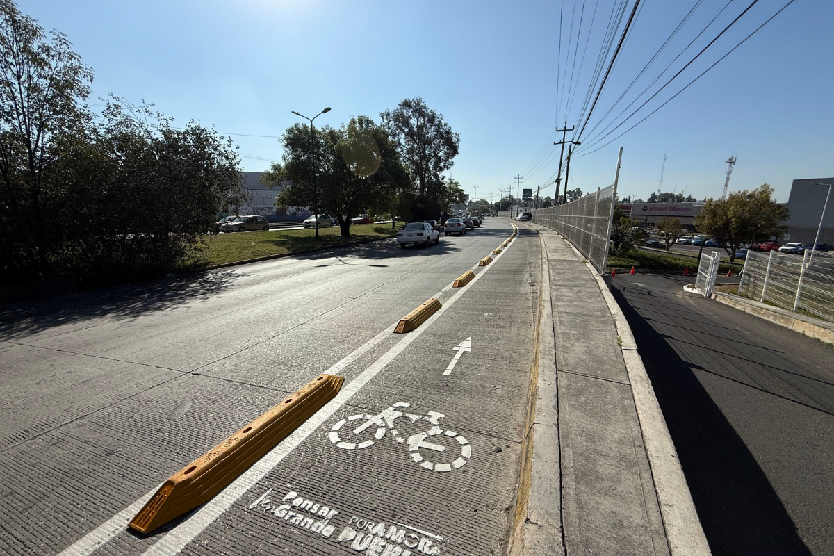 Instalan nueva ciclovía en la 18 de Noviembre