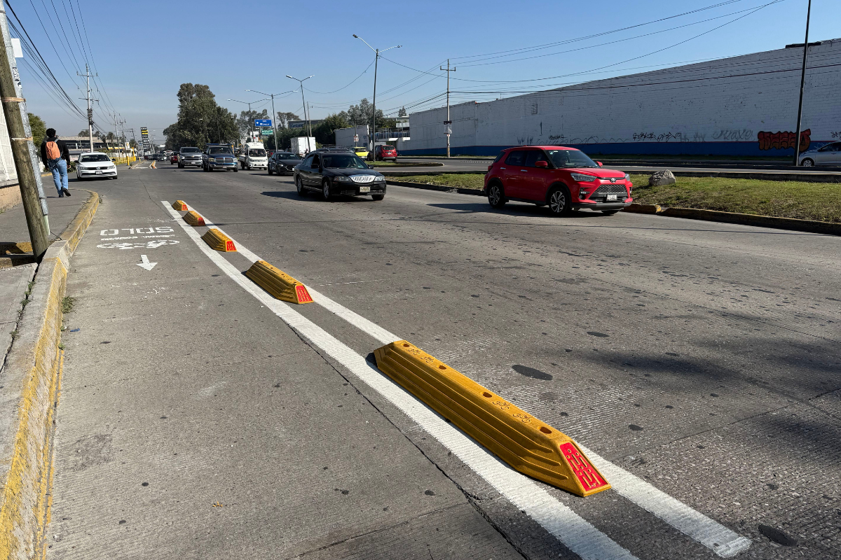 Instalan nueva ciclovía en la 18 de Noviembre