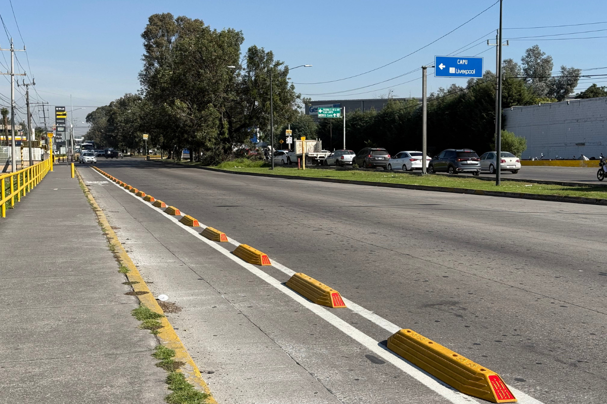 Instalan nueva ciclovía en la 18 de Noviembre