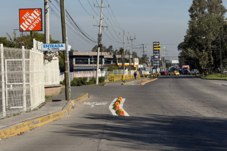 Instalan nueva ciclovía en la 18 de Noviembre