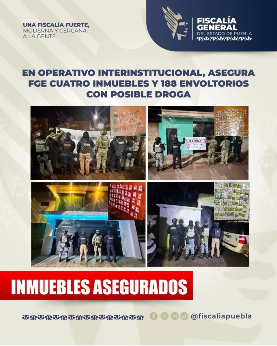 Cateos en Chignahuapan: aseguran cuatro inmuebles y casi 200 envoltorios de droga 2 Cateos en Chignahuapan: aseguran inmuebles y droga