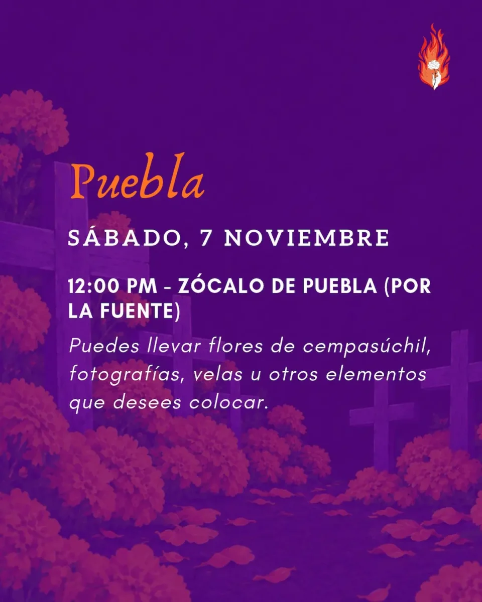 Puebla se sumará al Altar Nacional por las Víctimas de Feminicidio 2026