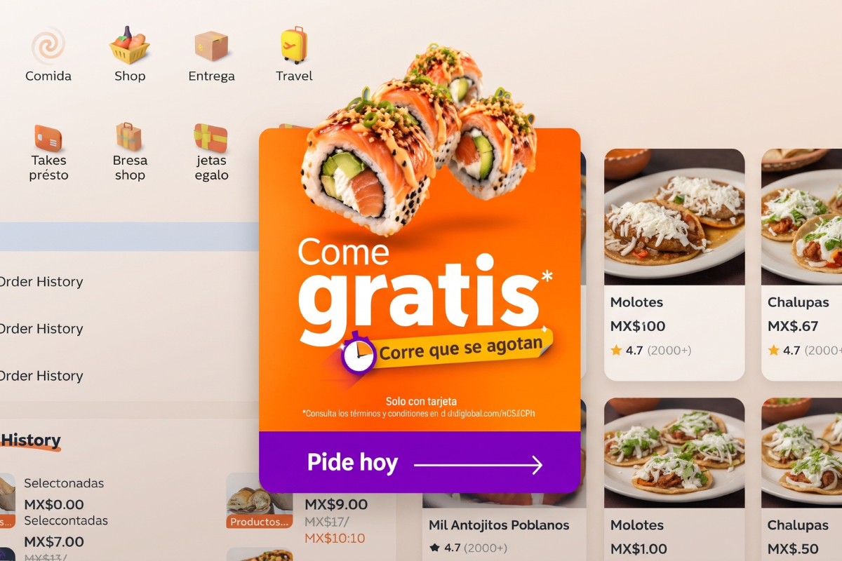 ¡El antojo tiene fecha límite! Así puedes obtener comida gratis en Didi Puebla