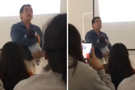 Docente de la BUAP arrulló a un bebé de alumna durante clases