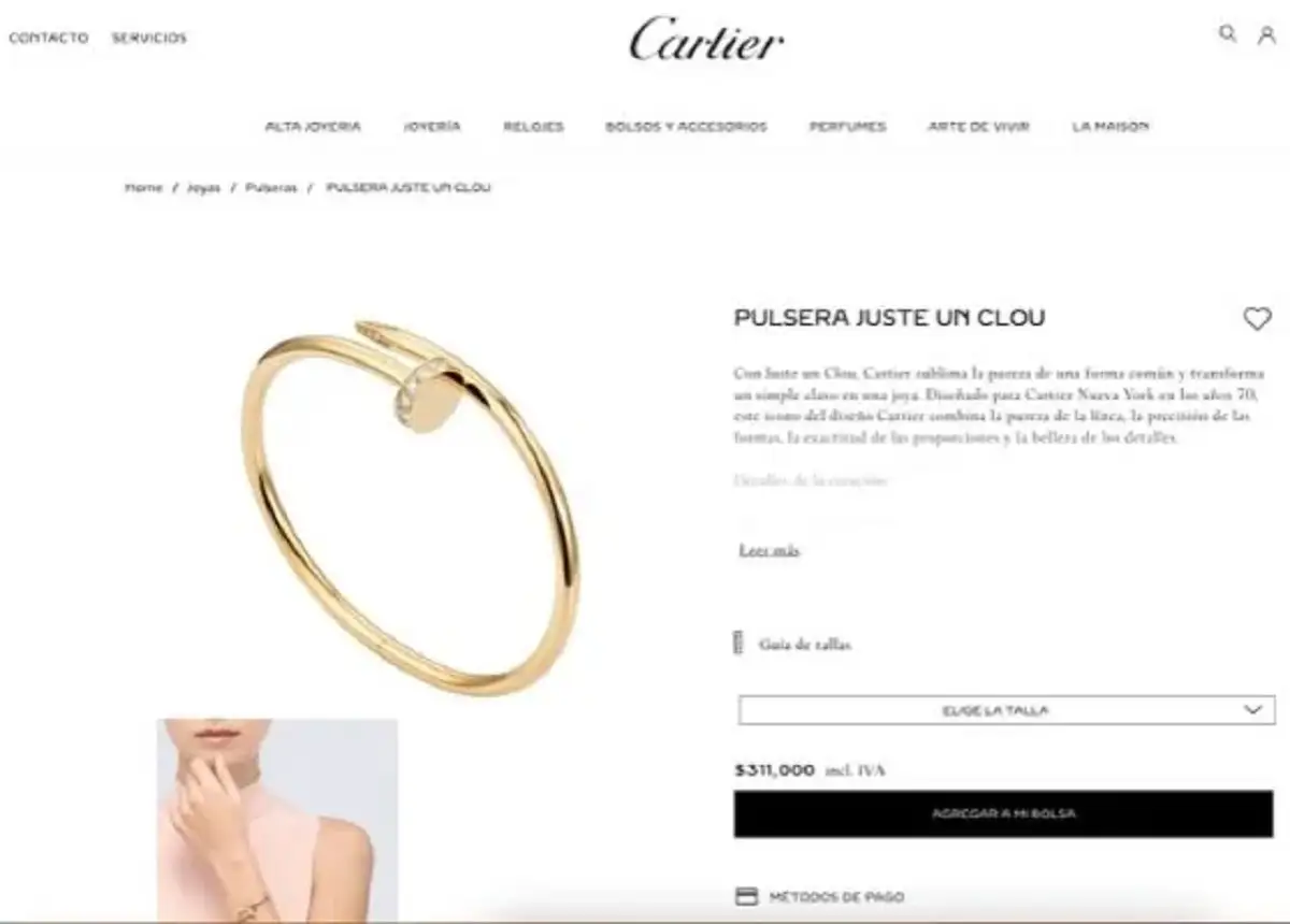 Costo de pulseras de Inés Gómez-Mont que tenía en su detención